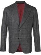 Leqarant Checked Suit Jacket - Black
