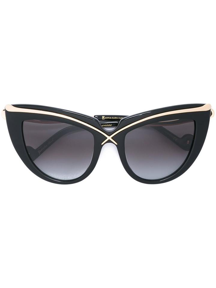 Anna Karin Karlsson 'lusciousness' Sunglasses, Women's, Black, Acetate/metal (other)/24kt Gold