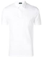 Zanone Chest Pocket Polo Shirt - White