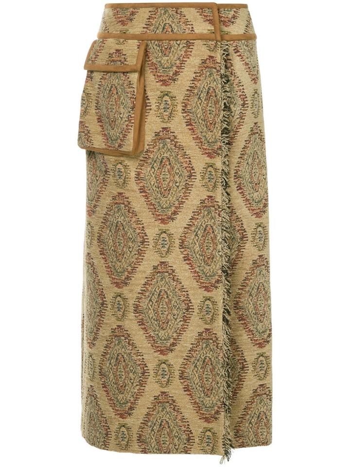 Muller Of Yoshiokubo Bodevan Embroidered Wrap Skirt - Multicolour