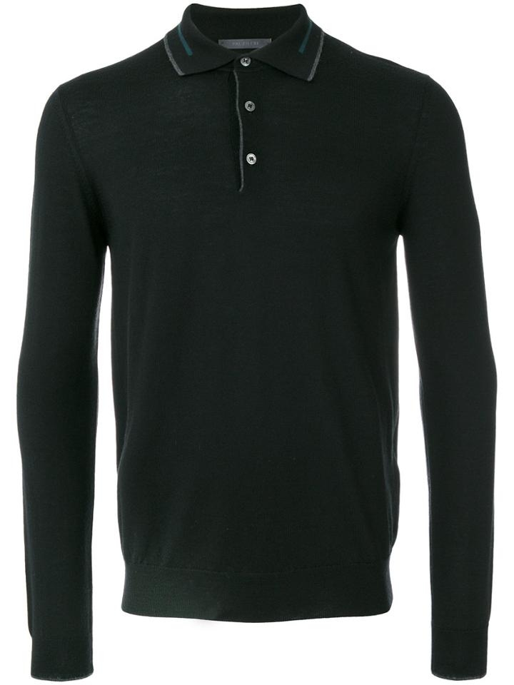 Pal Zileri Knitted Polo Shirt - Black