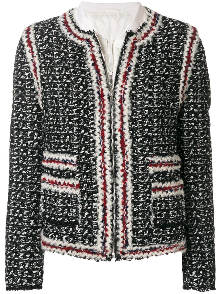 Moncler Gamme Rouge Front Zipped Coat - Black