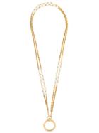 Chanel Vintage Magnifying Glass Long Necklace - Metallic
