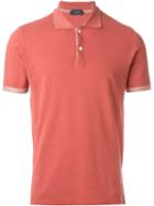 Zanone Classic Polo Shirt, Men's, Size: M, Red, Cotton