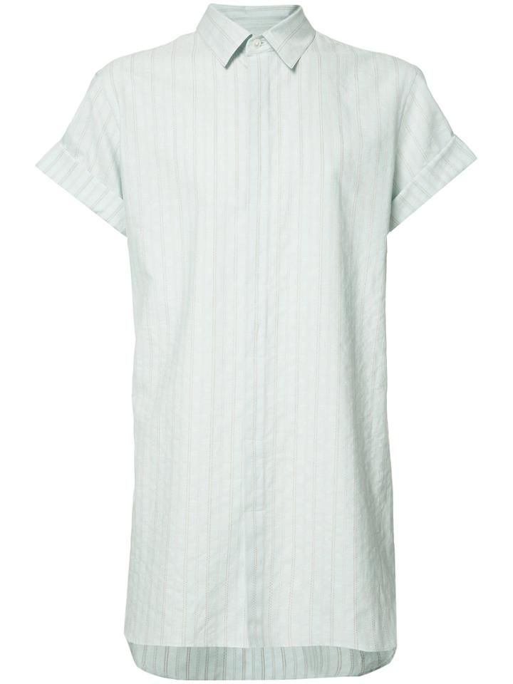 Ann Demeulemeester Grise Striped Long Shirt - Blue