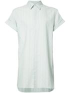 Ann Demeulemeester Grise Striped Long Shirt - Blue