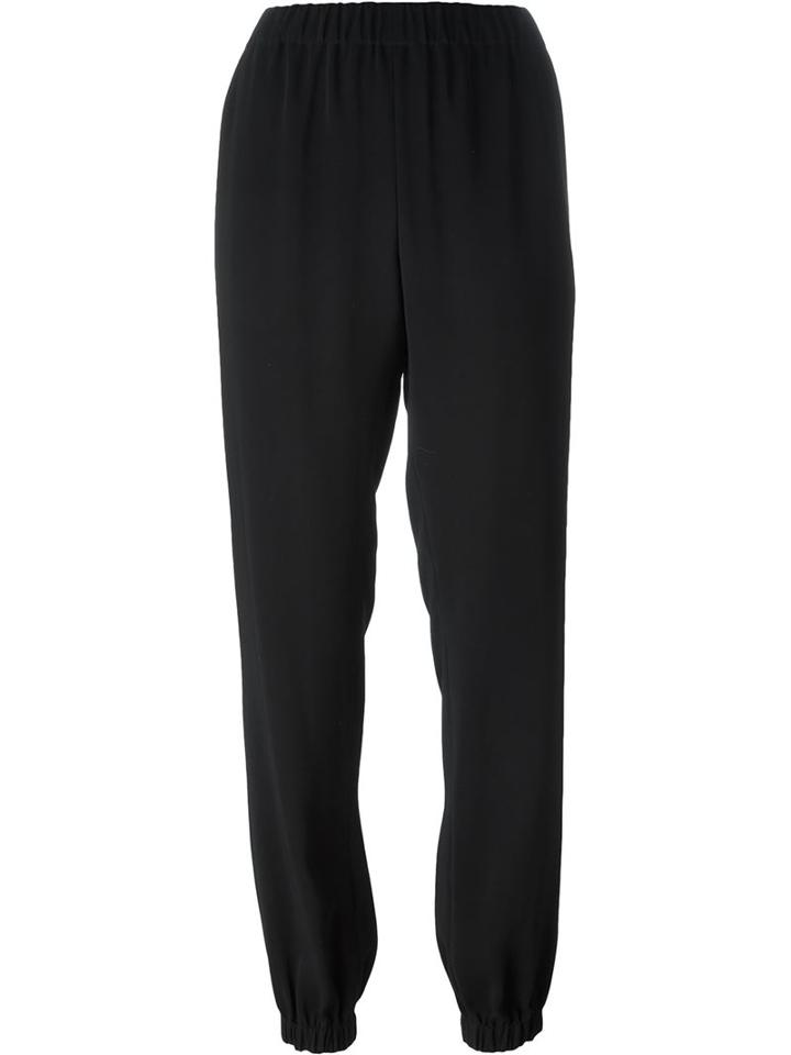 Lanvin Loose Fit Trousers, Women's, Size: 40, Black, Spandex/elastane/viscose