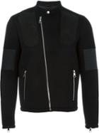 Neil Barrett Panelled Biker Jacket, Men's, Size: Xxl, Black, Viscose/polyester/polyurethane/viscose