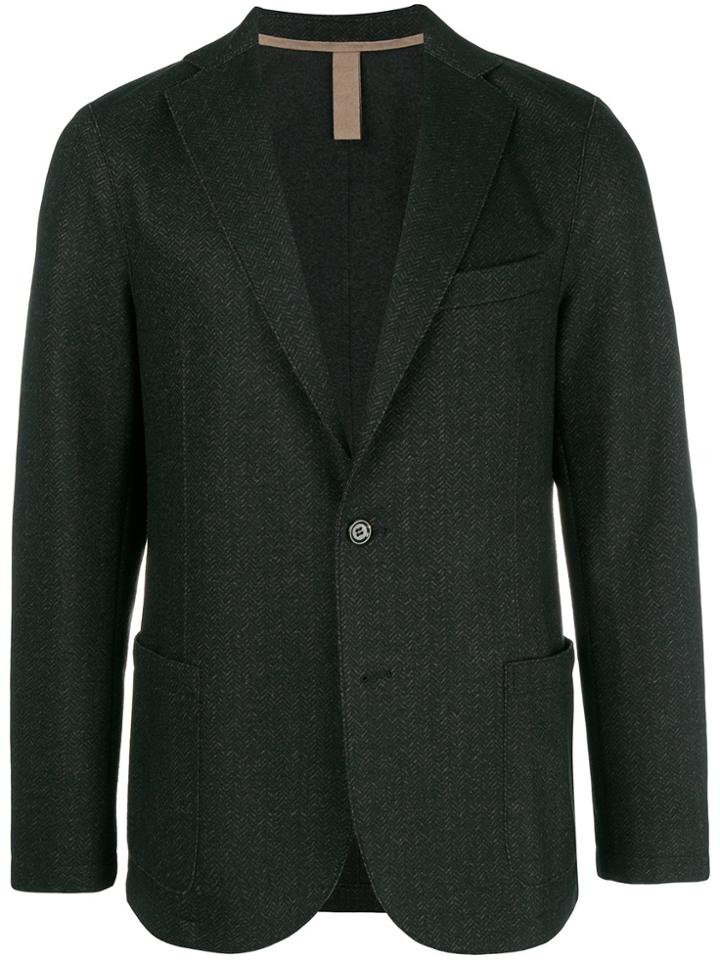 Eleventy Herringbone Jacket - Black