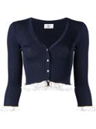 Maryam Nassir Zadeh - 'cecilia' Cardigan - Women - Rayon - 6, Blue, Rayon