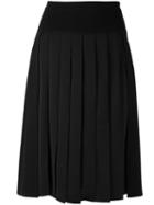 Jil Sander Navy Pleated Front Skirt, Women's, Size: 38, Blue, Acetate/cupro/polyester