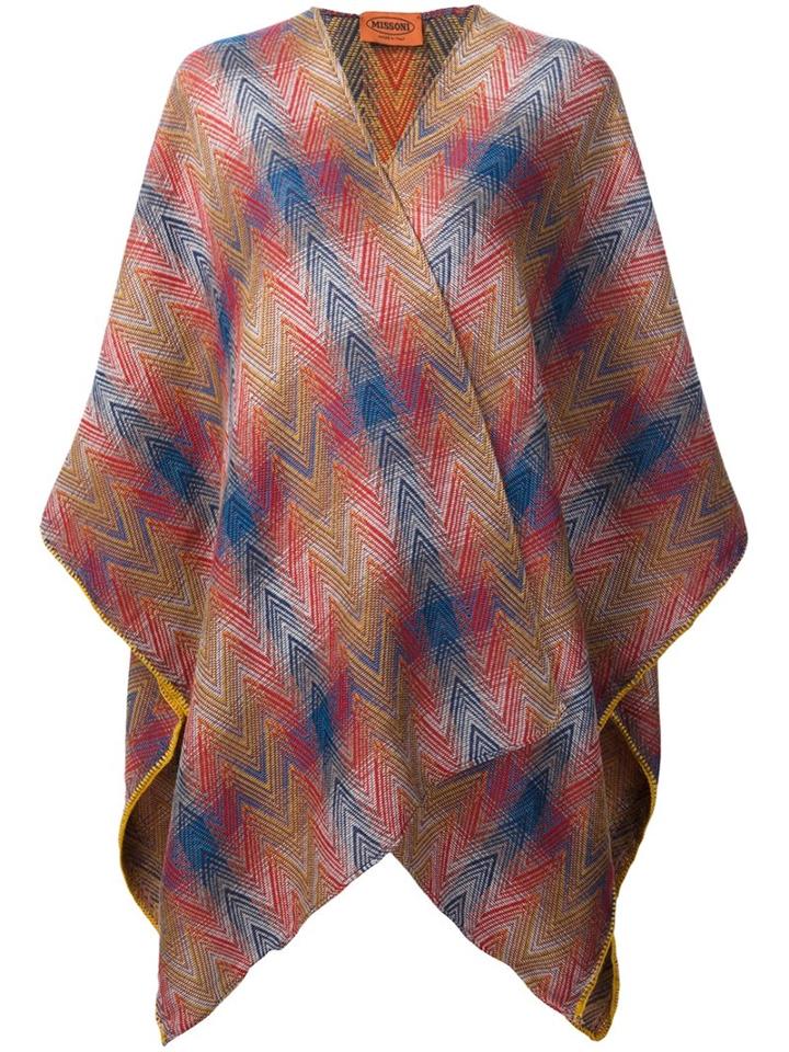 Missoni Square Chevron Cape, Women's, Wool/silk