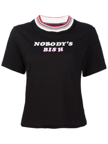 Unif 'nobody's Bish' Cropped T-shirt
