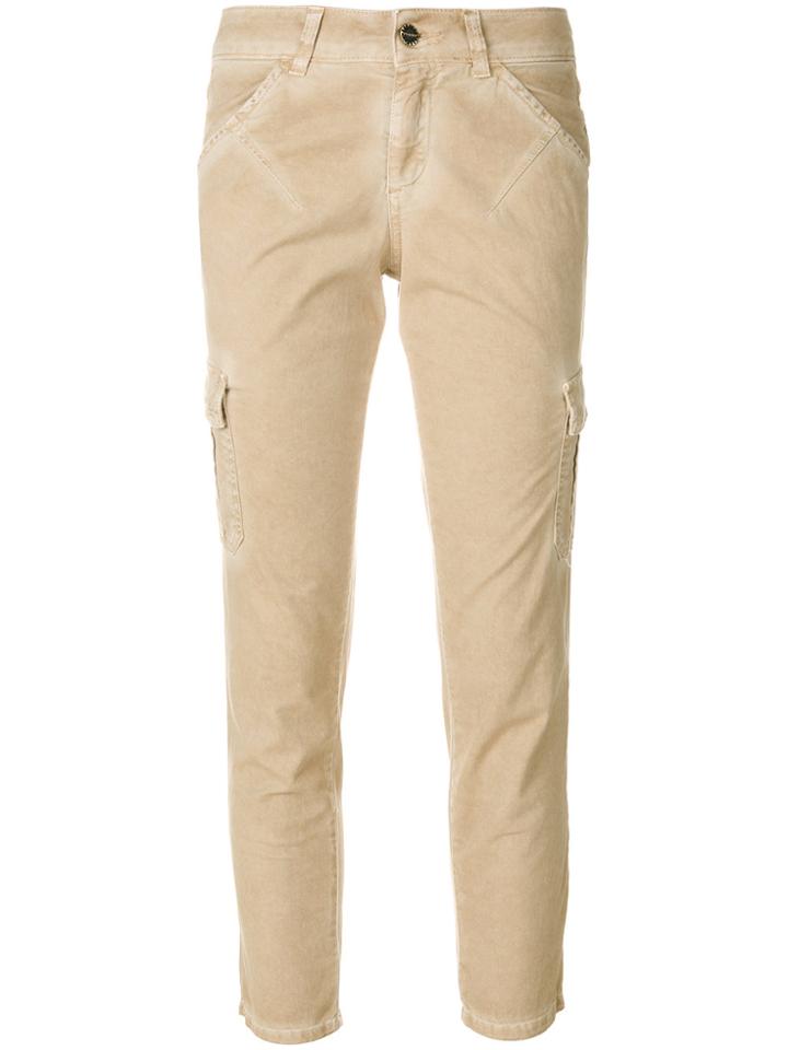Twin-set Cropped Pocket Trousers - Nude & Neutrals