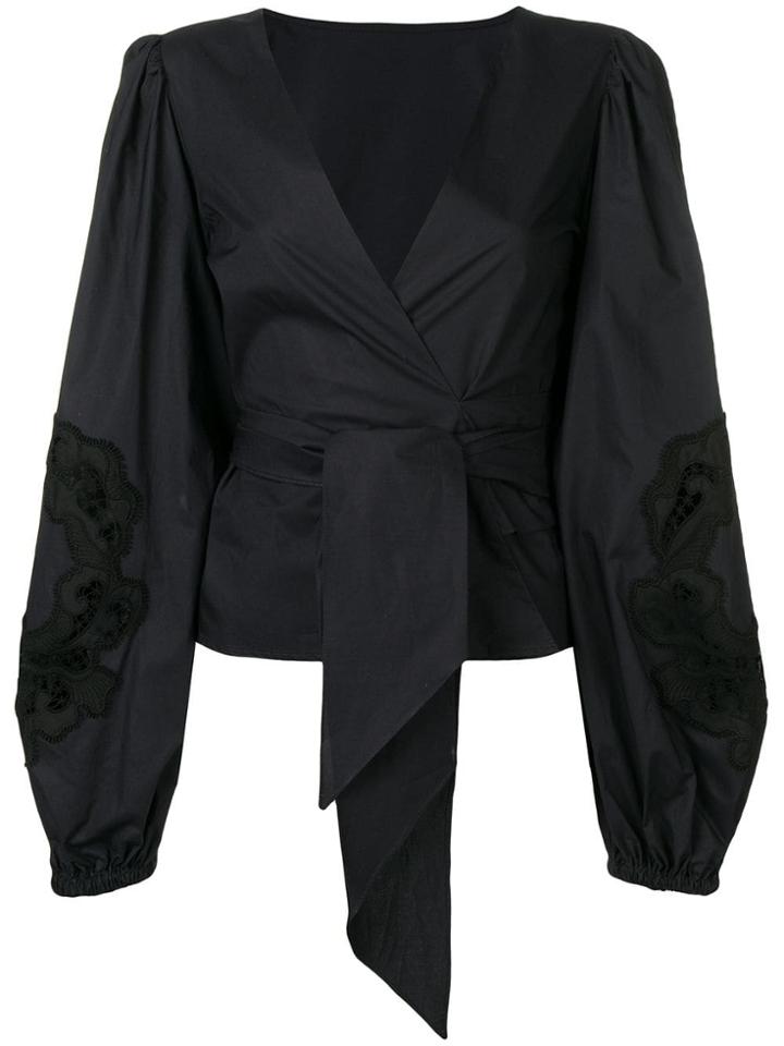 P.a.r.o.s.h. Belted Waist Blouse - Blue