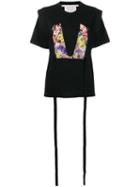 Stella Mccartney Floral Bodice Patch T-shirt - Black