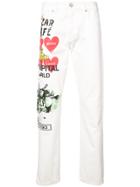 Vivienne Westwood Anglomania Printed Straight Leg Jeans - White