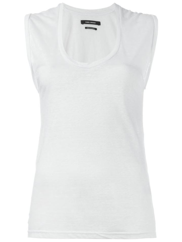Isabel Marant 'kenton' Tank Top, Women's, Size: Xs, White, Linen/flax