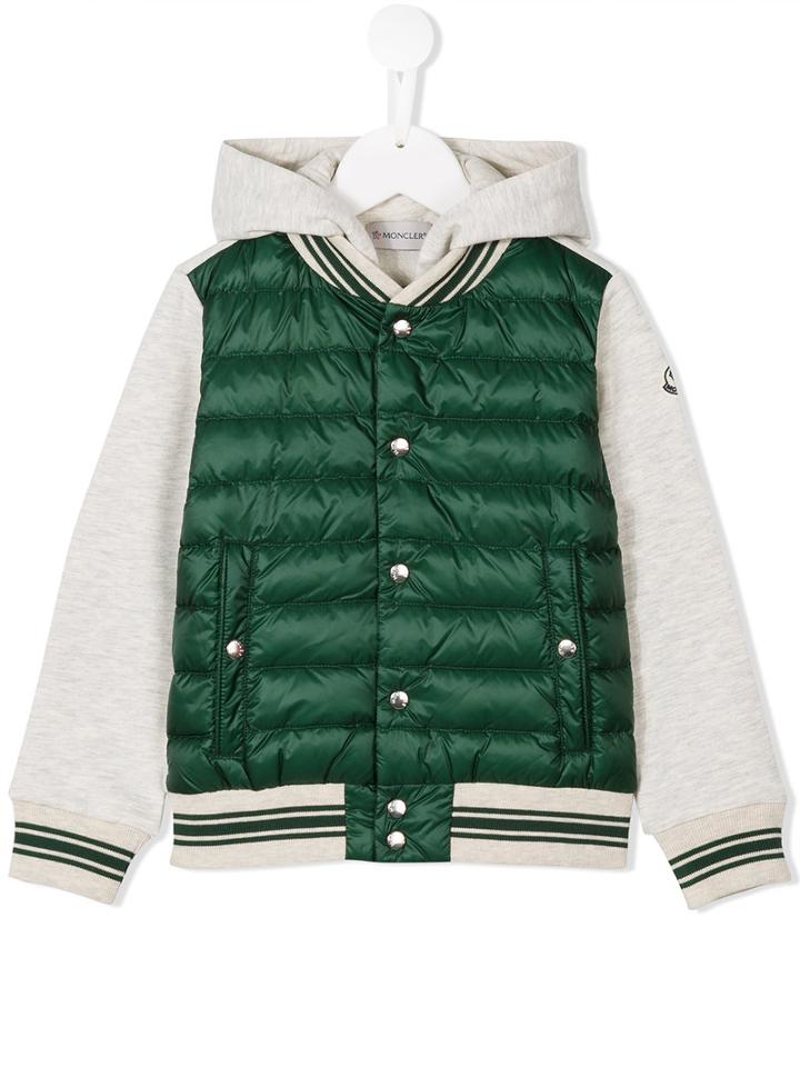 Moncler Kids Panelled Padded Jacket, Girl's, Size: 6 Yrs, Green