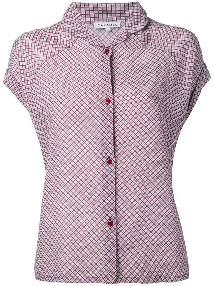 Caramel Shortsleeved Checked Shirt - Red