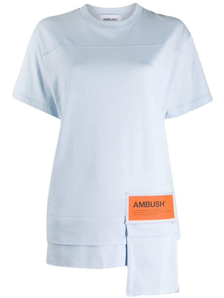 Ambush Asymmetric Waist Pocket T-shirt - Blue