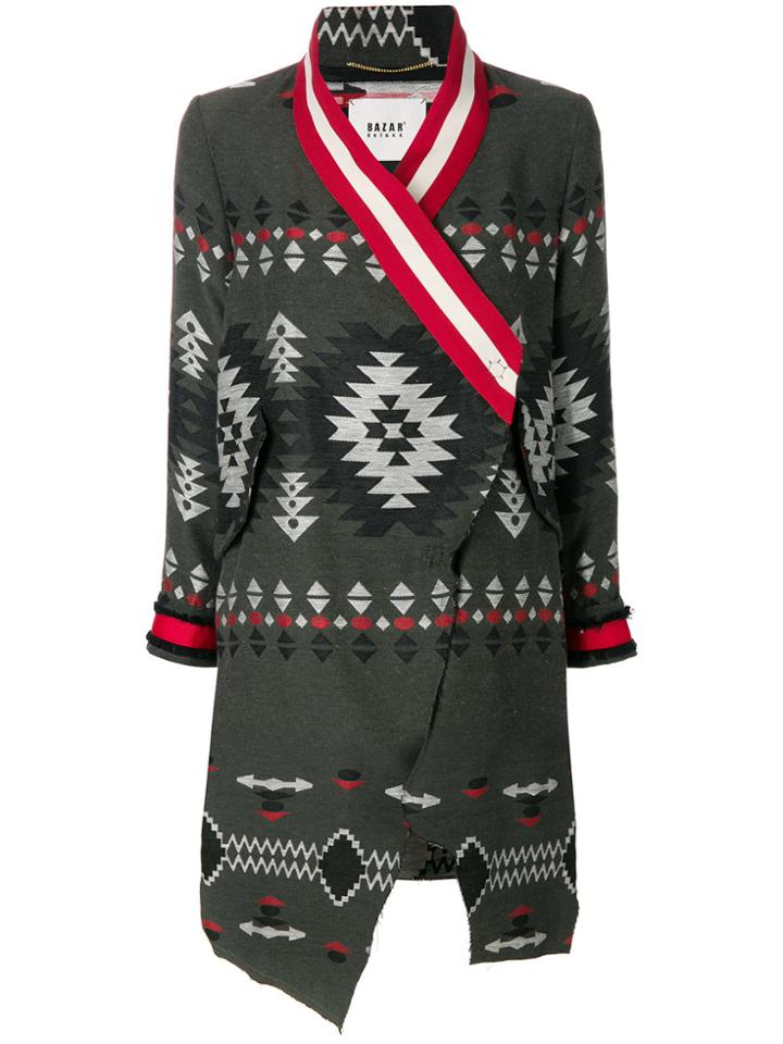 Bazar Deluxe Embroidered Motif Cardi-coat - Multicolour