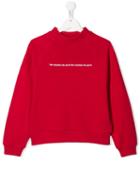 Les Coyotes De Paris Teen Logo Print Sweatshirt - Red