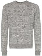 John Elliott Crew Neck Mélange Bouclé Knitted Cotton Jumper - Grey