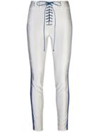 Unravel Project Side Stripe Lace-up Leggings - Grey