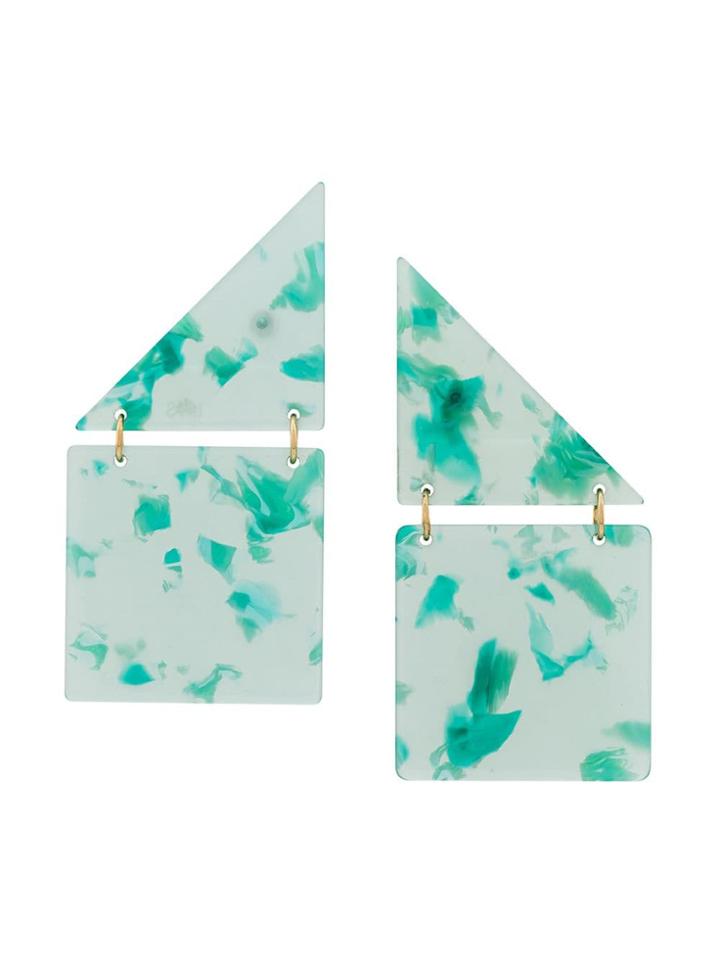 Lele Sadoughi Shingle Earrings - Green