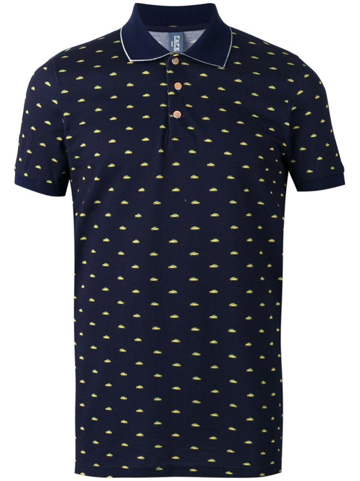 Fefè Car Print Polo Shirt - Blue