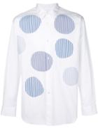 Comme Des Garçons Shirt Circle Pattern Long Sleeve Shirt - White