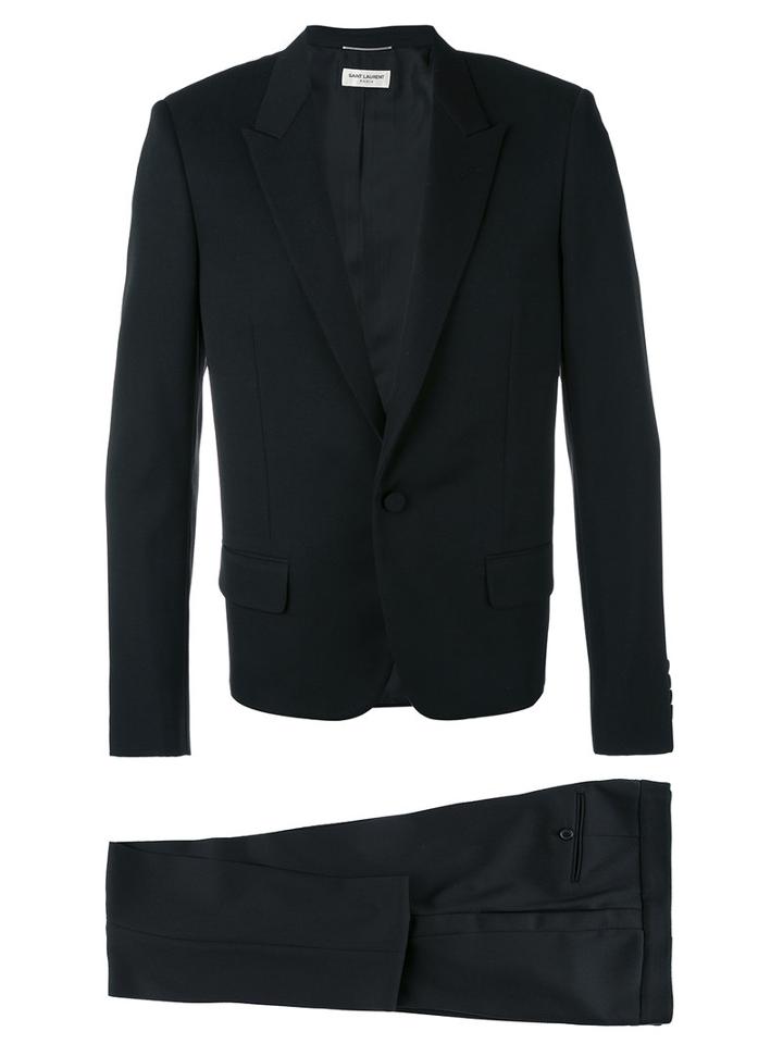Saint Laurent - Slim Cut Tuxedo - Men - Silk/virgin Wool - 46, Black, Silk/virgin Wool