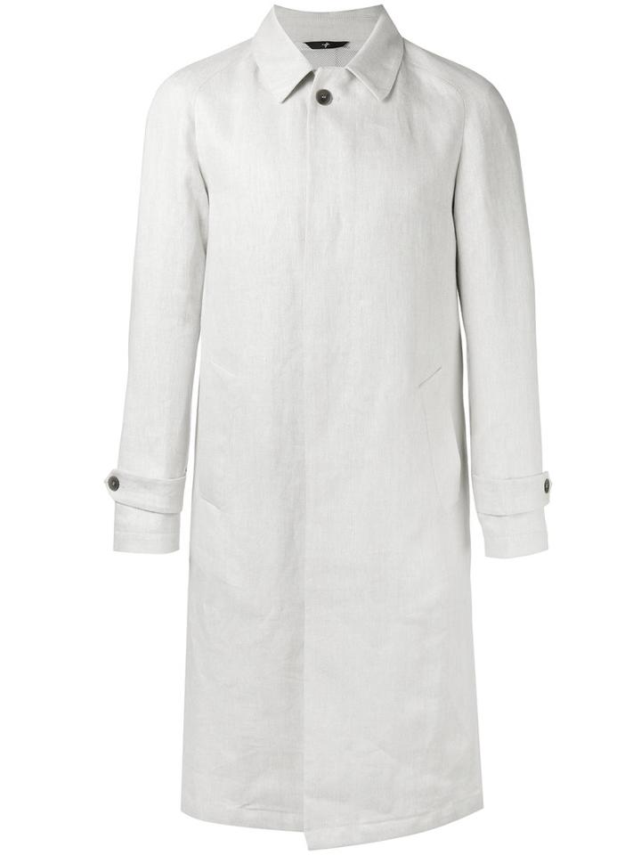 Hevo Single Breasted Coat, Men's, Size: 46, White, Linen/flax/acetate/viscose/nylon