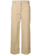 Prada Wide-leg Tailored Trousers - Neutrals