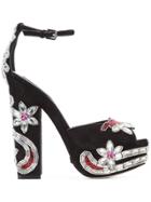 Dsquared2 Crystal-embellished Sandals - Black
