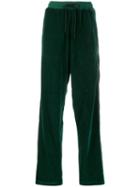 Haider Ackermann Side Stripe Velour Trousers - Green