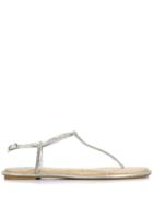 René Caovilla Crystal Embellished Thong Espadrilles - Silver