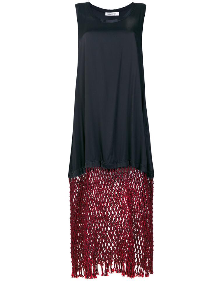 Jil Sander Perforated Net Dress - Blue