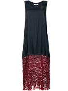 Jil Sander Perforated Net Dress - Blue