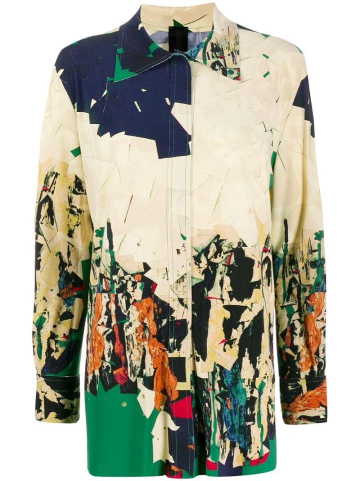 Norma Kamali Abstract Print Shirt - Neutrals