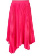 We11done Asymmetric Pleated Skirt - Pink