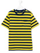 Ralph Lauren Kids - Teen Striped Pocket T-shirt - Kids - Cotton - 14 Yrs, Yellow/orange