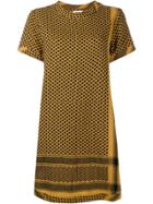Cecilie Copenhagen Keffiyeh Cotton Short Sleeve Dress - Yellow &