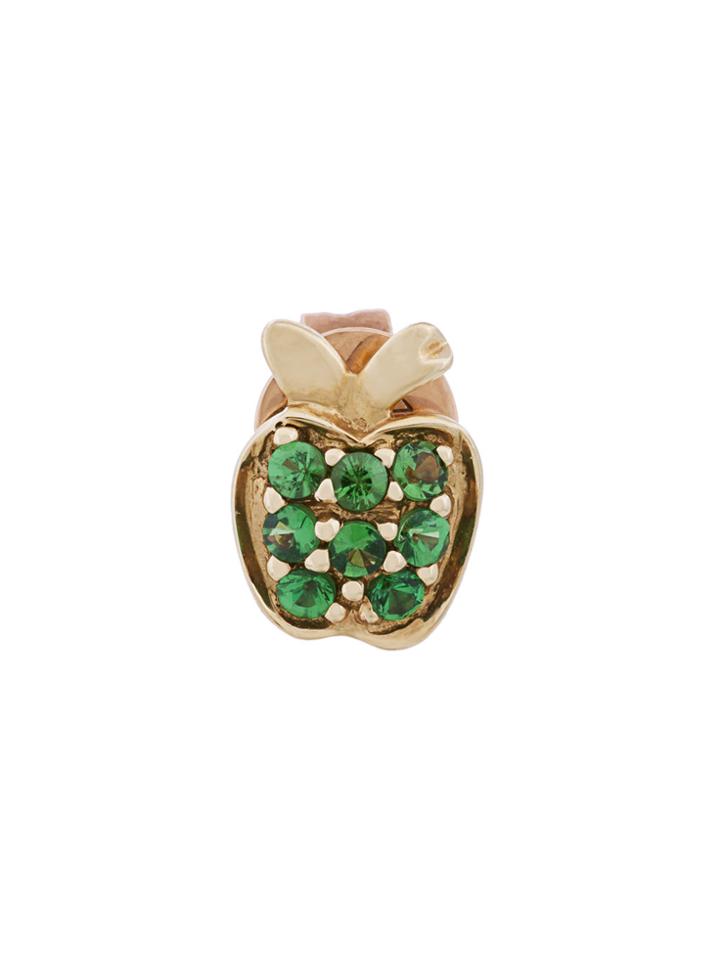 Sydney Evan Apple Stud Earring - Metallic
