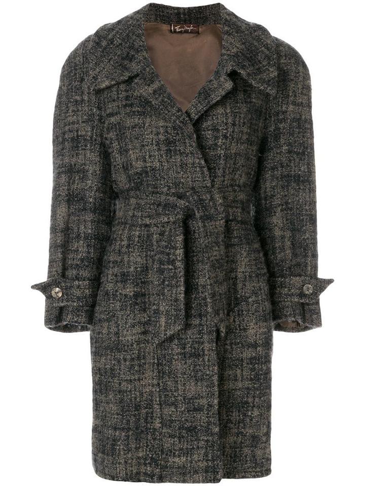 Thierry Mugler Pre-owned Loose-fit Belted Coat - Blue