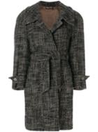 Thierry Mugler Pre-owned Loose-fit Belted Coat - Blue