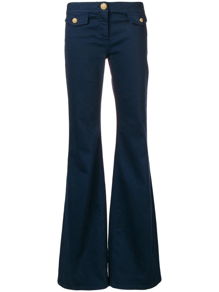 Balmain Wide-leg Trousers - Blue