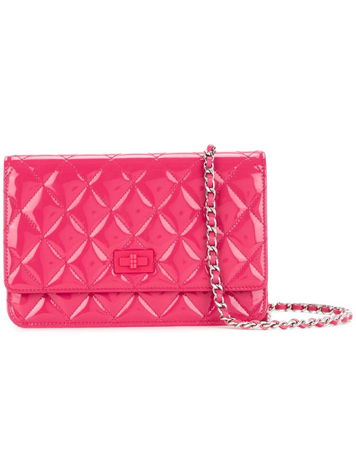 Chanel Vintage Chanel Quilted Cc Chain Shoulder Pouch - Pink & Purple