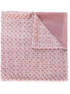 Salvatore Ferragamo Logo Print Scarf, Women's, Pink/purple, Silk/modal